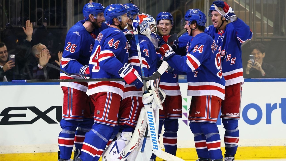 img of Goalie Shesterkin notches empty-netter in Rangers' victory