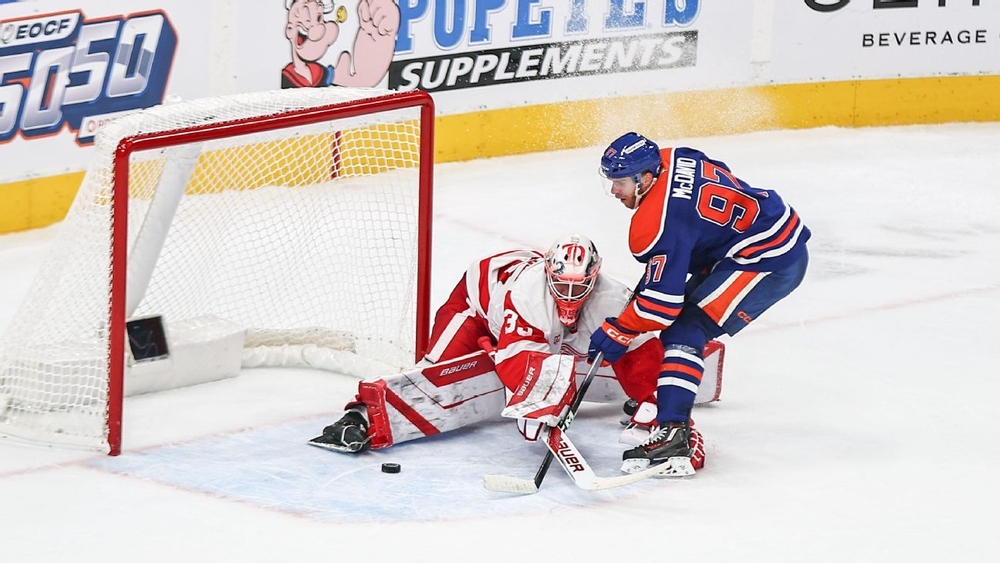 img of Postava wins in first career start as Wings top...
