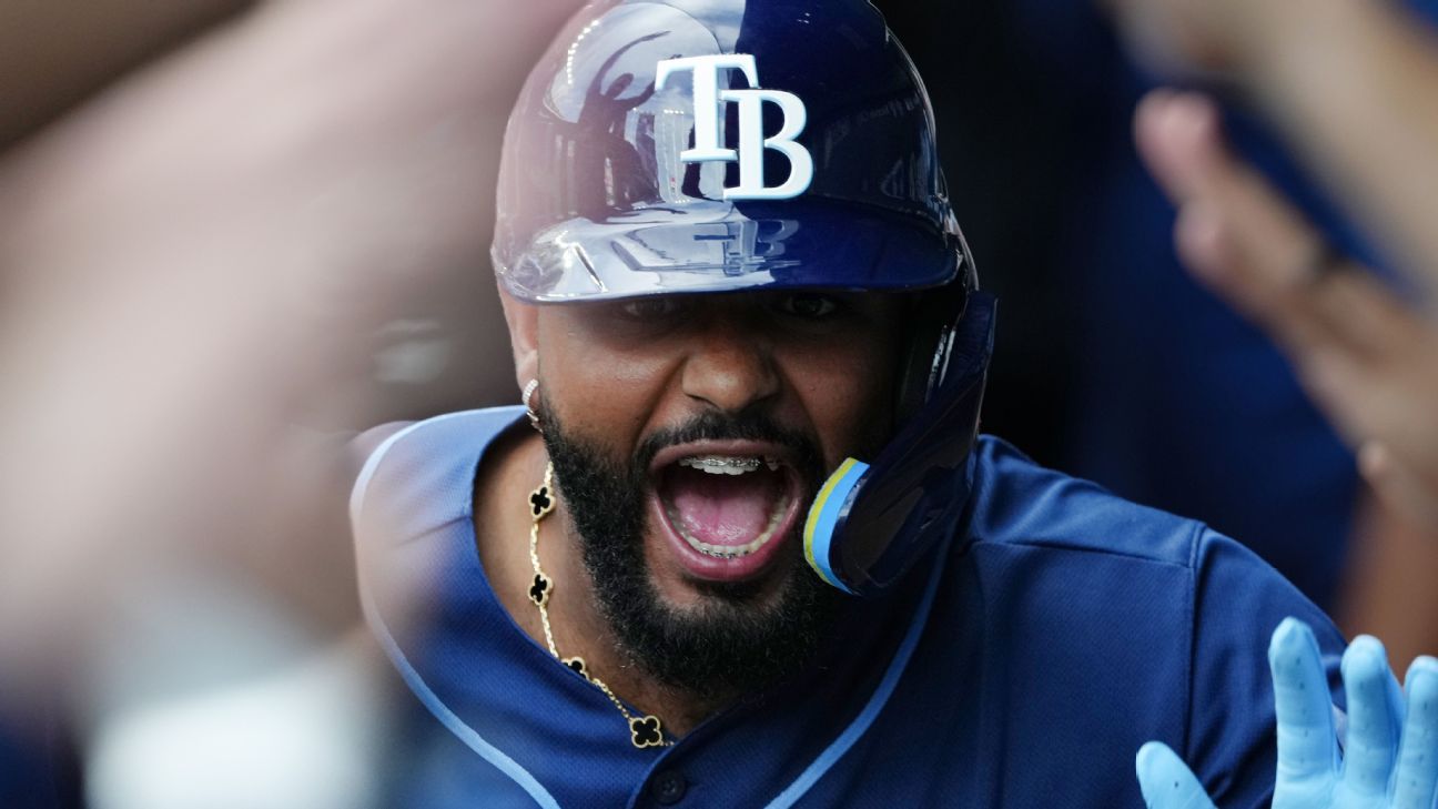 Rays' Caminero homers in sixth straight game