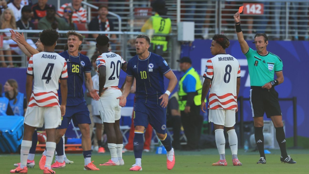 Sources: USMNT cannot appeal Balogun red card